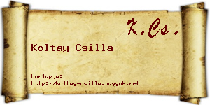 Koltay Csilla névjegykártya
